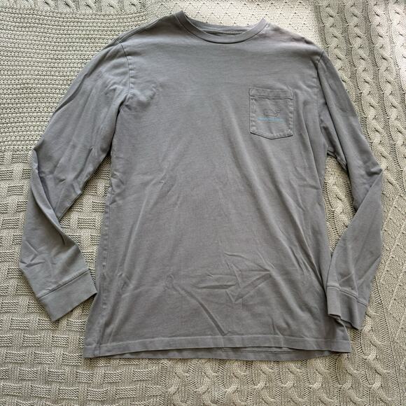 Vineyard Vines Gray Long Sleeved Shirt ~ XL (18) - Picture 1 of 8